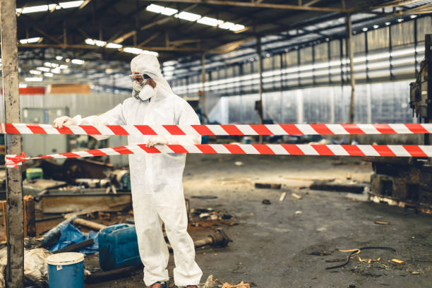Professional Biohazard Cleanup technician working in Hinsdale, IL
